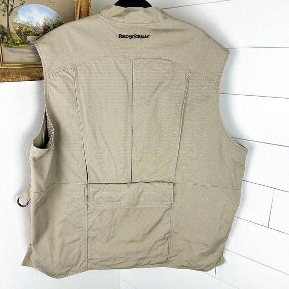 Field & Stream Fishing Outdoors Vest Mesh Lined Vented Men's Size XXL Khaki - Picture 2 of 4